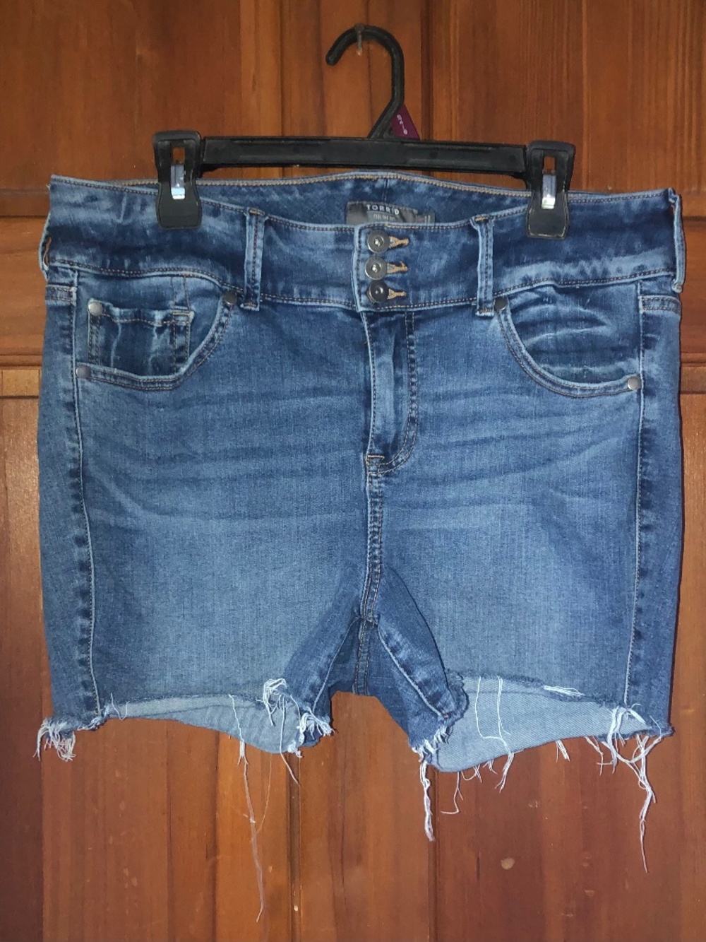 Torrid feel the fit jeggings cut into shorts